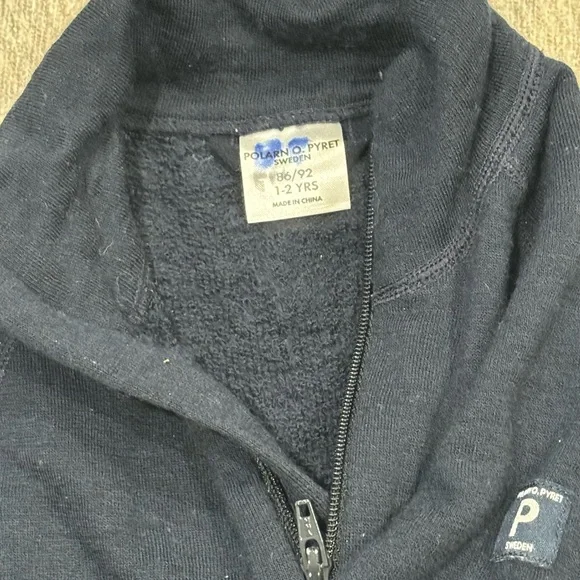 Polarn O. Pyret Navy Marino Wool Long Underwear Set - Picture 8 of 8